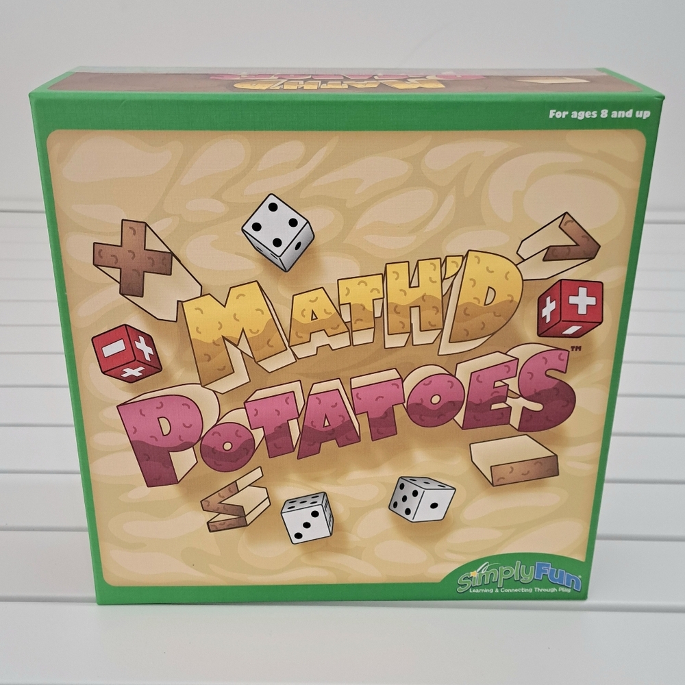 Math'd Potatoes Boardgame By Simply Fun-COMPLETE